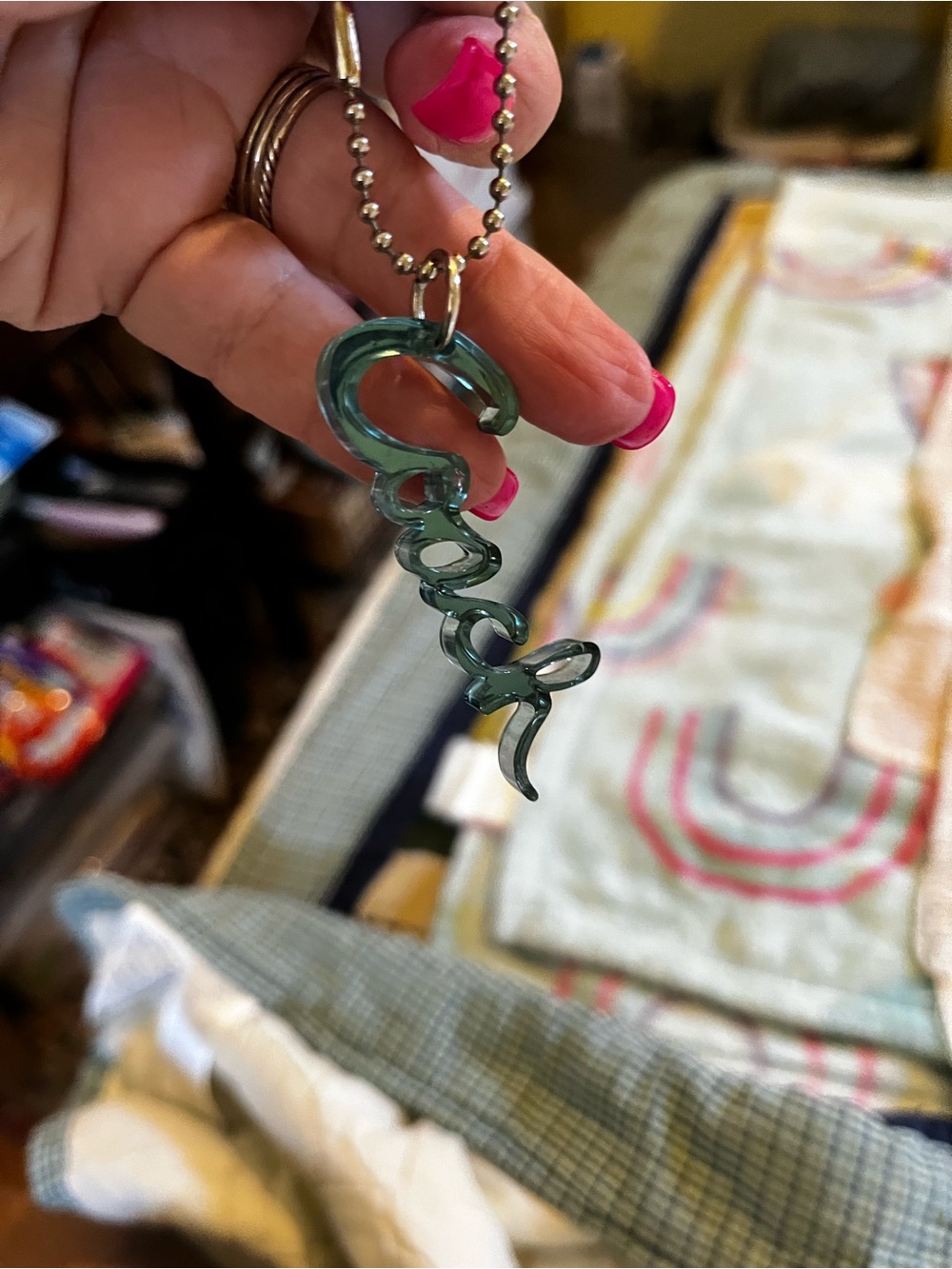 Coach Script Logo Bag Charm - Picture 8 of 9